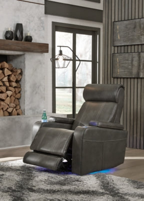 Ashley Furniture Screen Time Power Recliner Black/Gray