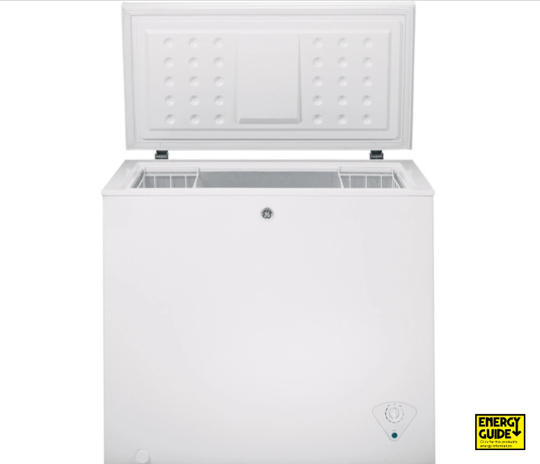GE® 7.0 Cu. Ft. Manual Defrost Chest Freezer in White