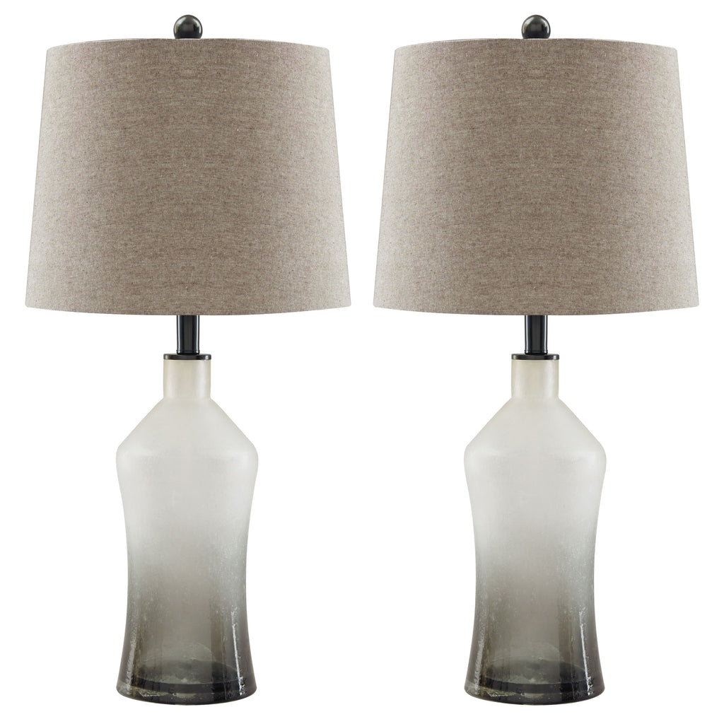 Nollie - Gray - Glass Table Lamp (2/CN)