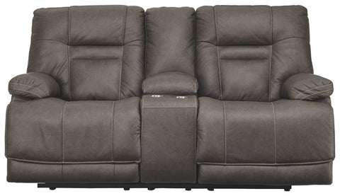 Wurstrow - Smoke - PWR REC Loveseat/CON/ADJ HDRST