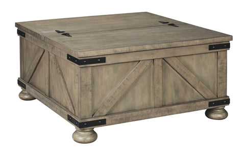 Aldwin - Gray - Cocktail Table with Storage