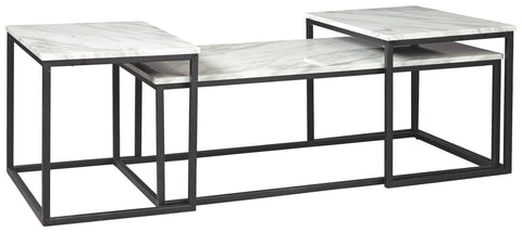 Donnesta - Gray/Black - Occasional Table Set (3/CN)