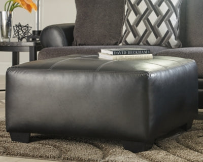 Ashley Furniture Kumasi Oversized Accent Ottoman Black/Gray
