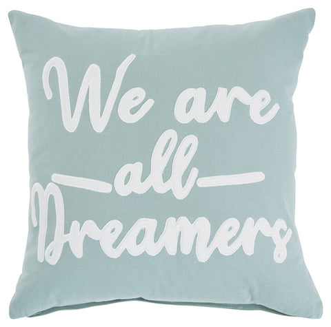 Dreamers - Light Green/White - Pillow (4/CS)