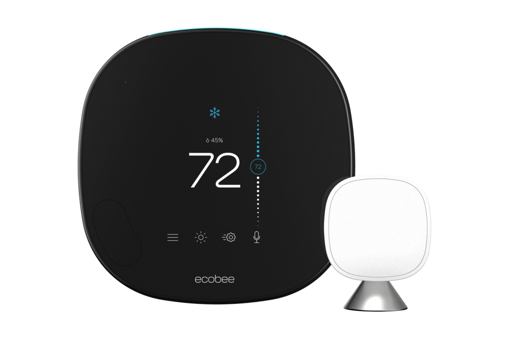 Ecobee Smart Programmable Thermostat with Voice Control - Black