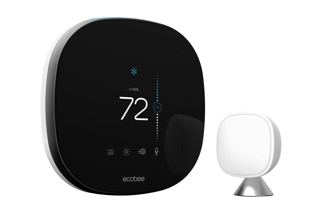 Ecobee Smart Programmable Thermostat with Voice Control - Black