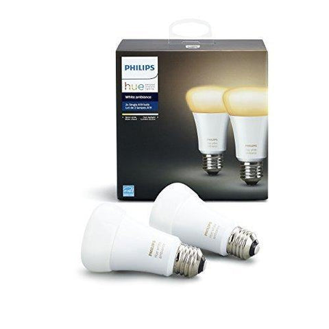 Philips Hue White Ambiance 2-Pack A19 60W Equivalent Dimmable LED Smart Light Bulb - Smart Neighbor
