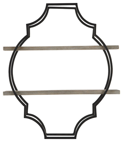 Candon - Antique Gray/Black - Wall Shelf