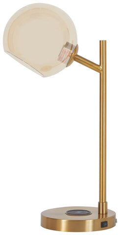 Abanson - Amber/Gold Finish - Metal Desk Lamp (1/CN)
