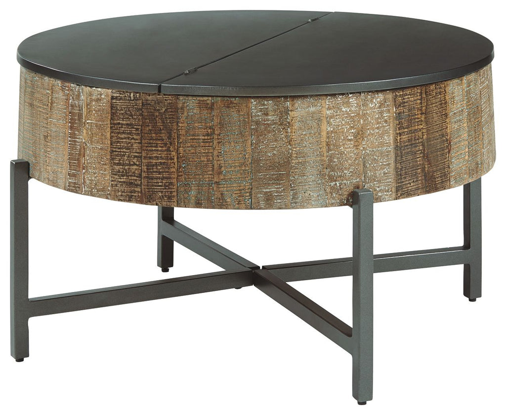 Nashbryn - Gray/Brown - Round Cocktail Table