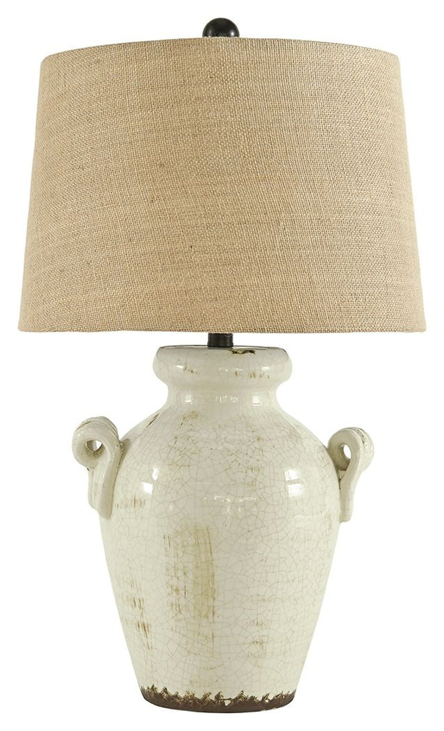 Emelda - Cream - Ceramic Table Lamp (1/CN)