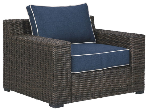 Grasson Lane - Brown/Blue - Lounge Chair w/Cushion (1/CN)