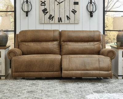 Ashley Furniture Grearview Power Reclining Sofa Brown/Beige