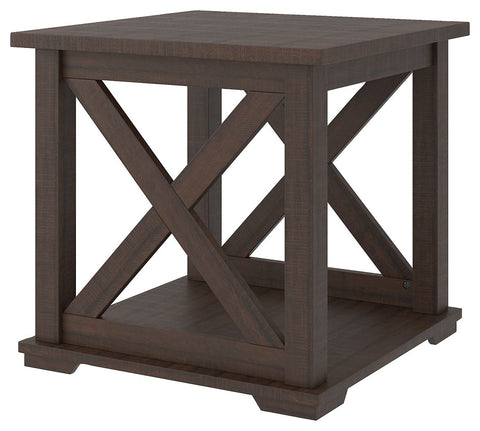 Camiburg - Warm Brown - Square End Table