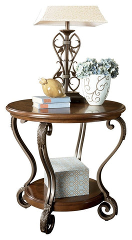 Nestor - Medium Brown - Round End Table