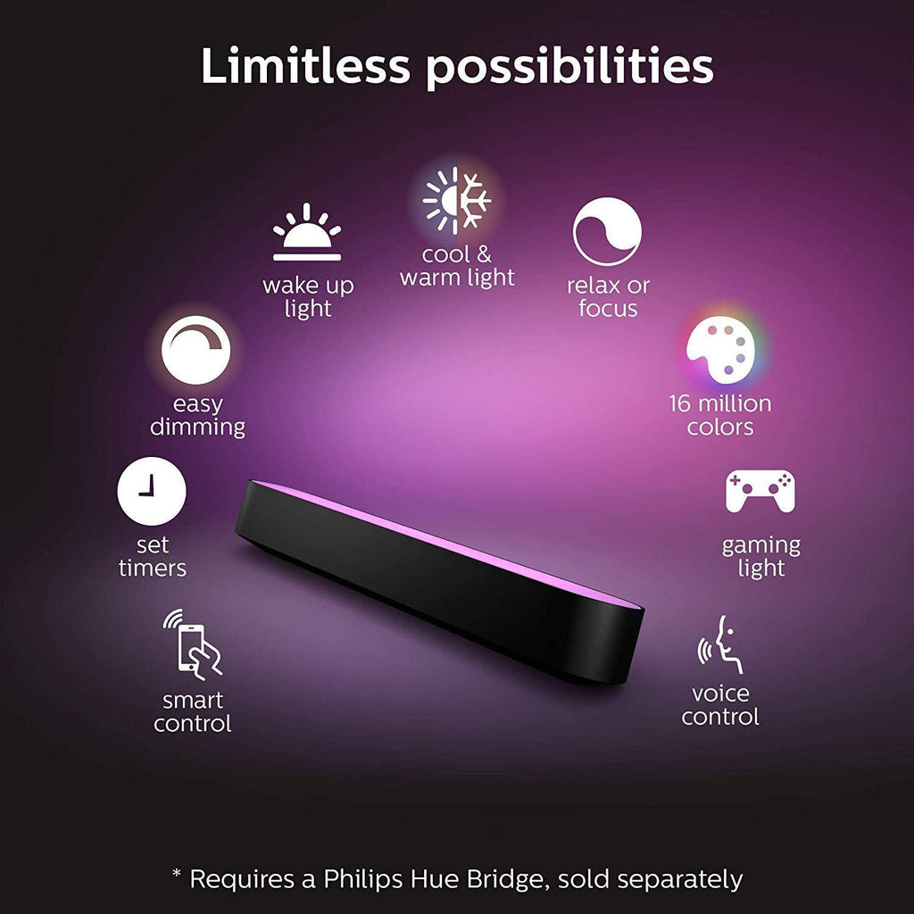 Philips Hue White And Color Ambiance Play Light Single Pack Synthetic Black, Cool White, Warm White Smart Neighbor