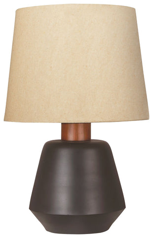 Ancel - Black/Brown - Metal Table Lamp (1/CN)