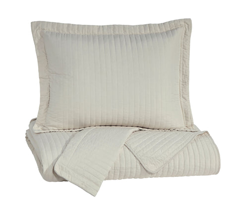 Raleda - Buff - Queen Coverlet Set