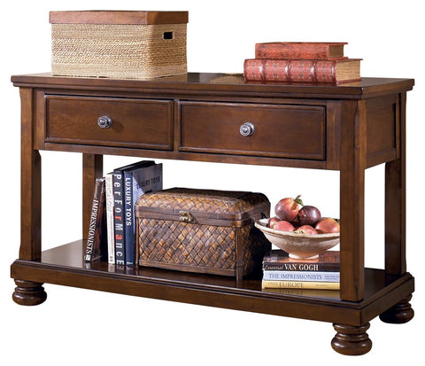 Porter - Rustic Brown - Console Sofa Table