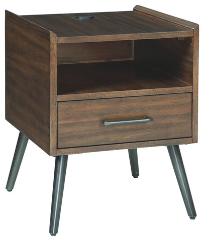 Calmoni - Brown - Square End Table