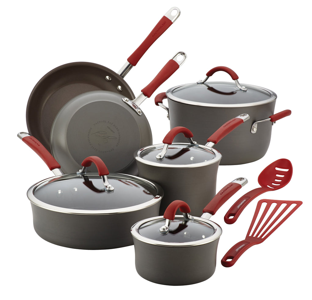 Rachael-Ray-12pc-Cucina-Piece-Hard-Anodized-Cookware-Set-Red