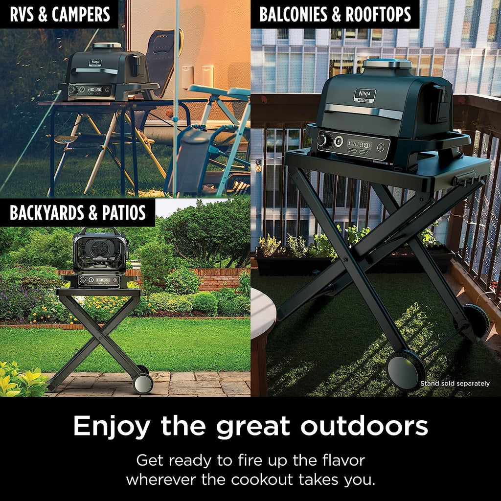 Ninja Woodfire Outdoor Electric Grill 7-in-1 Master Grill Bundle