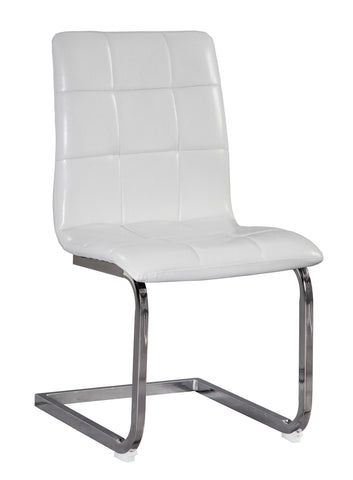 Madanere - White/Chrome Finish - Dining UPH Side Chair (4/CN)