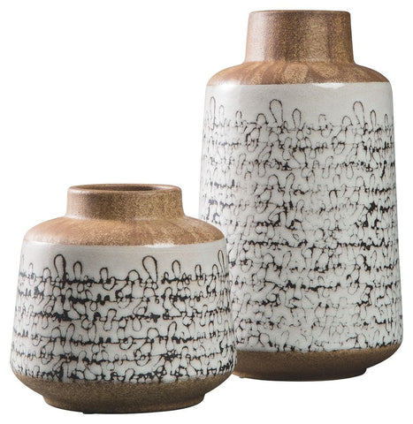 Meghan - Tan/Black - Vase Set (2/CN)