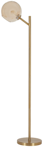 Abanson - Amber/Gold Finish - Metal Floor Lamp (1/CN)