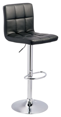 Bellatier - Black/Chrome Finish - Tall UPH Swivel Barstool(2/CN)