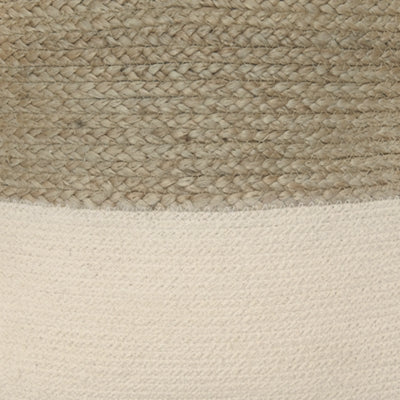 Ashley Furniture Sweed Valley Pouf White;Brown/Beige