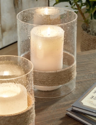 Ashley Furniture Eudocia Candle Holder (Set of 2) Transparent