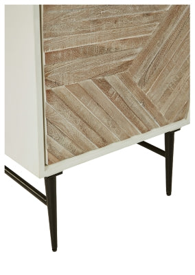 Ashley Furniture Dorvale Accent Cabinet White;Brown/Beige