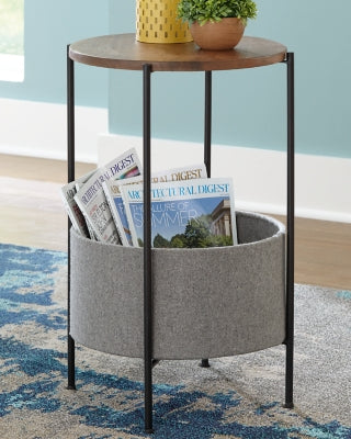 Ashley Furniture Brookway Accent Table Black/Gray;Brown/Beige