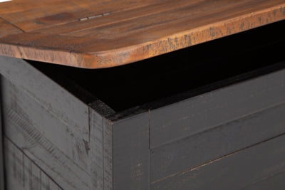 Ashley Furniture Dashbury Storage Trunk Black/Gray;Brown/Beige