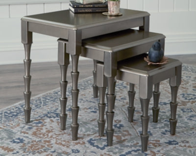 Ashley Furniture Larkendale Accent Table (Set of 3) Metallic;Black/Gray