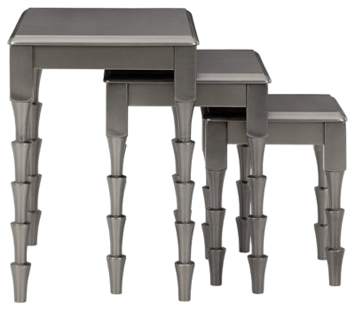 Ashley Furniture Larkendale Accent Table (Set of 3) Metallic;Black/Gray