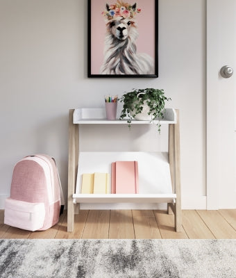 Ashley Furniture Blariden Small Bookcase White;Brown/Beige
