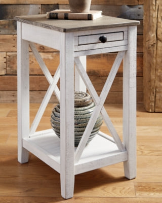 Ashley Furniture Adalane Accent Table White;Brown/Beige