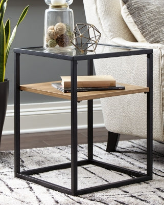Ashley Furniture Harrelburg Accent Table Black/Gray;Brown/Beige