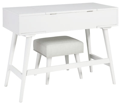 Ashley Furniture Thadamere Vanity with Stool White