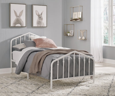 Ashley Furniture Trentlore Twin Metal Bed White