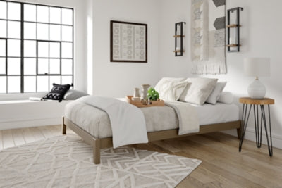 Ashley Furniture Tannally Queen Platform Bed Brown/Beige