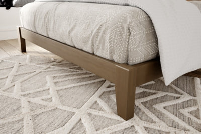 Ashley Furniture Tannally Queen Platform Bed Brown/Beige