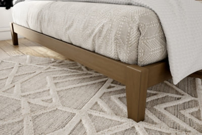 Ashley Furniture Tannally King Platform Bed Brown/Beige