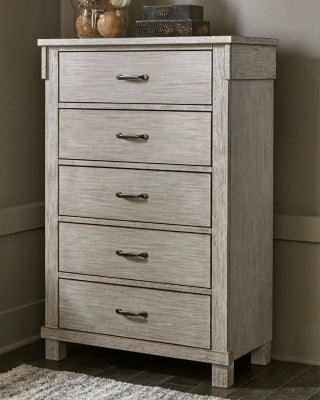 Ashley Furniture Hollentown Chest of Drawers White;Brown/Beige