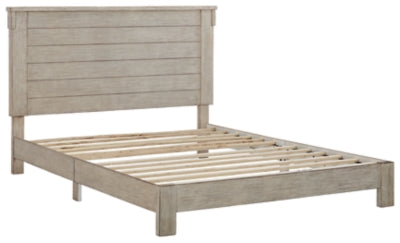 Ashley Furniture Hollentown Queen Panel Bed White;Brown/Beige