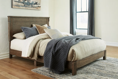Ashley Furniture Shamryn King Panel Bed Black/Gray;Brown/Beige