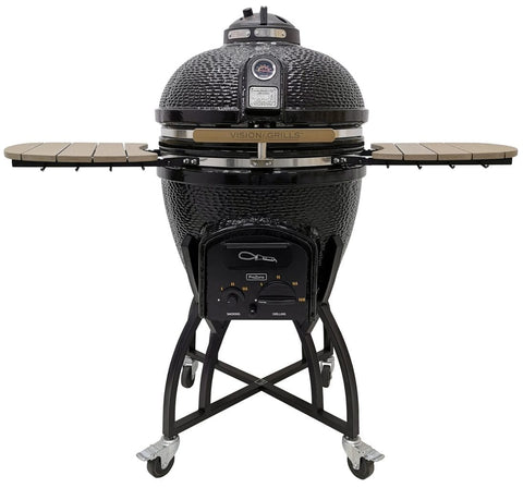 Vision Grills Professional C-Series Kamado Style Ceramic Charcoal Smoker - Glossy Gray