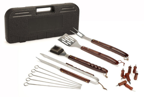 Cuisinart 18pc Wood Handle Grill Utensil Set - Smart Neighbor